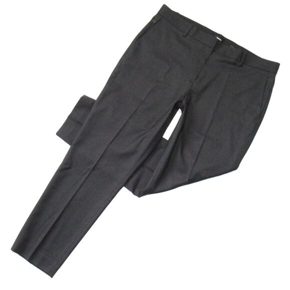 NWT Theory Testra in Blue Grey Mel Basketweave Stretch Wool Slim Ankle Pants 12 - Picture 1 of 6